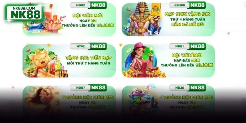 Canh thời gian nhận thưởng nạp hàng tuần